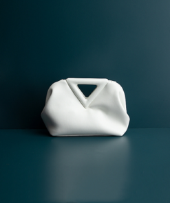 Calfskin Soft Leather Triangle Cloud Bag Shoulder Crossbody